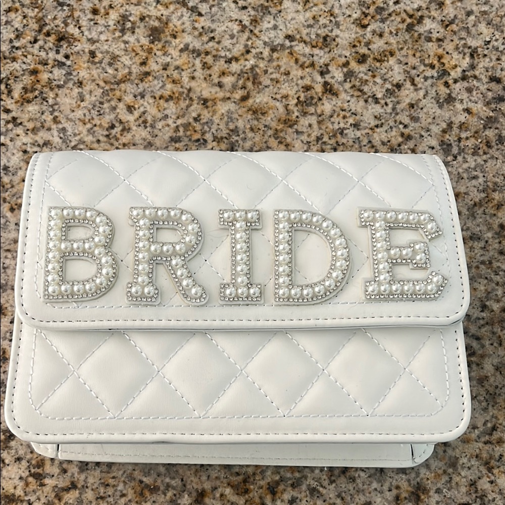 White Quilted Bride Bag
